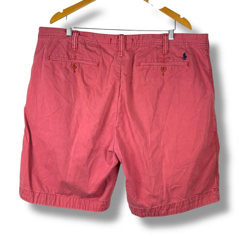 Polo Ralph Lauren Shorts Mens 42 Salmon Pink Pima Cotton Relaxed Fit Summer Prep